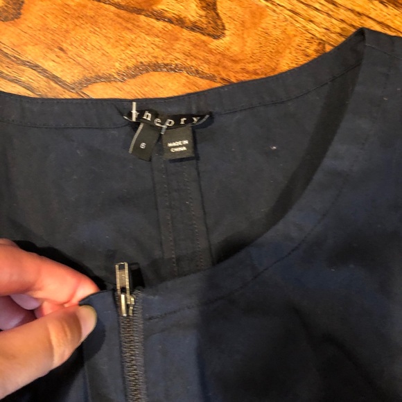 Theory Navy Front Zipper Dress 6 - Picture 5 of 8